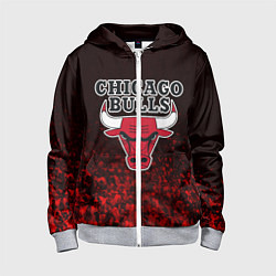 Толстовка на молнии детская CHICAGO BULLS, цвет: 3D-меланж