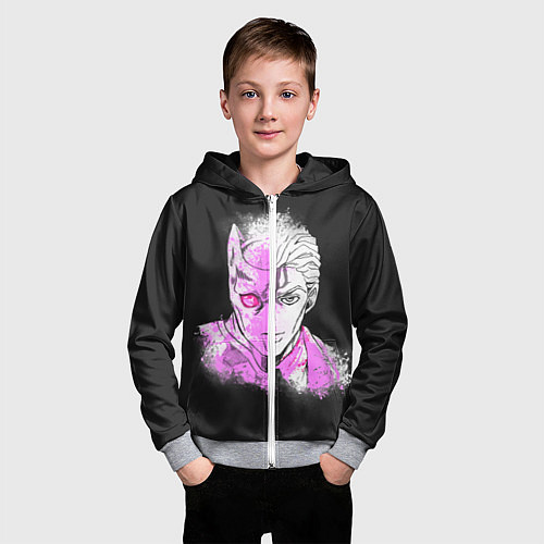 Детская толстовка на молнии JoJo Bizarre Adventure / 3D-Меланж – фото 3