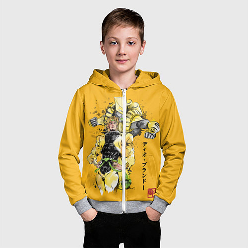 Детская толстовка на молнии JoJo Bizarre Adventure / 3D-Меланж – фото 3