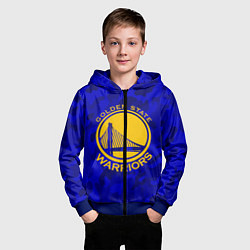 Толстовка на молнии детская GOLDEN STATE WARRIORS, цвет: 3D-синий — фото 2