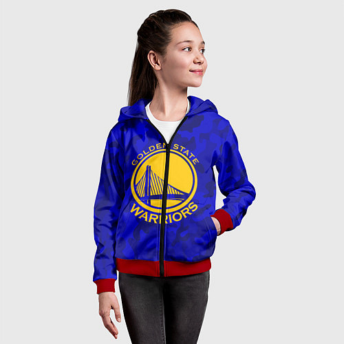 Детская толстовка на молнии GOLDEN STATE WARRIORS / 3D-Красный – фото 4