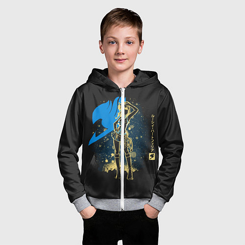 Детская толстовка на молнии Fairy Tail / 3D-Меланж – фото 3