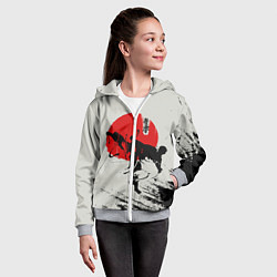 Толстовка на молнии детская Kyokushinkai Karate, цвет: 3D-меланж — фото 2