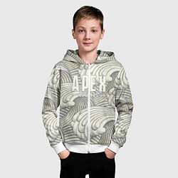 Толстовка на молнии детская Apex Legends Спина, цвет: 3D-белый — фото 2
