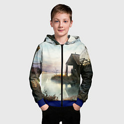 Толстовка на молнии детская STALKER, цвет: 3D-синий — фото 2