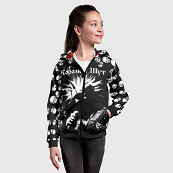 Толстовка на молнии детская Король и Шут Анархия, цвет: 3D-черный — фото 2
