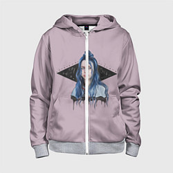 Детская толстовка на молнии Billie Pink Art