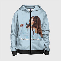 Толстовка на молнии детская Ariana Grande Ариана Гранде, цвет: 3D-черный