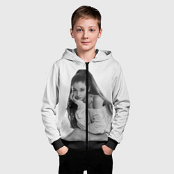 Толстовка на молнии детская Ariana Grande Ариана Гранде, цвет: 3D-черный — фото 2