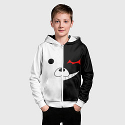 Толстовка на молнии детская Monokuma, цвет: 3D-белый — фото 2