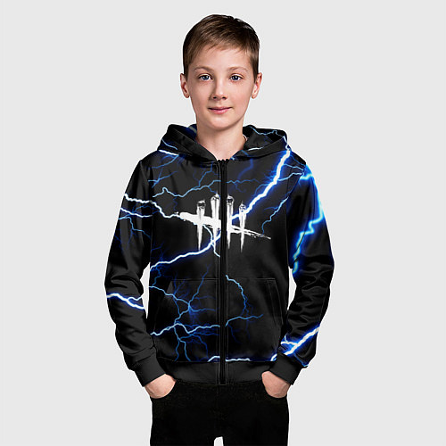 Детская толстовка на молнии DEAD BY DAYLIGHT / 3D-Черный – фото 3