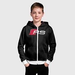 Толстовка на молнии детская AUDI RS, цвет: 3D-белый — фото 2