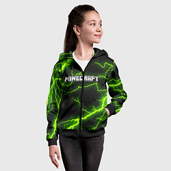 Толстовка на молнии детская MINECRAFT STORM, цвет: 3D-черный — фото 2