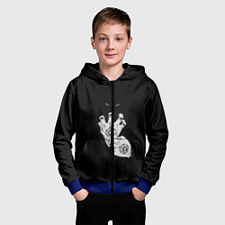 Толстовка на молнии детская Выжигющий Искру, цвет: 3D-синий — фото 2