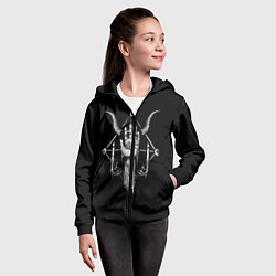 Толстовка на молнии детская Анархия, цвет: 3D-черный — фото 2