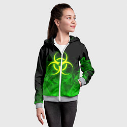 Толстовка на молнии детская BIOHAZARD, цвет: 3D-меланж — фото 2