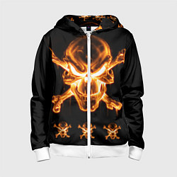 Детская толстовка на молнии Черепа