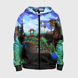 Толстовка на молнии детская TERRARIA EXCLUSIVE, цвет: 3D-черный