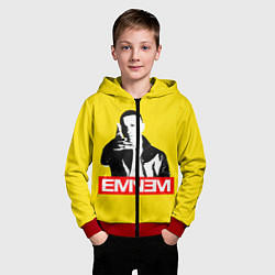 Толстовка на молнии детская Eminem, цвет: 3D-красный — фото 2