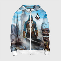 Толстовка на молнии детская Assasin's creed, цвет: 3D-белый