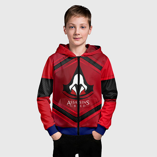 Детская толстовка на молнии Assasin's creed / 3D-Синий – фото 3
