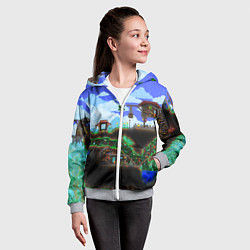 Толстовка на молнии детская TERRARIA, цвет: 3D-меланж — фото 2