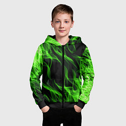 Толстовка на молнии детская TOXIC FLAME, цвет: 3D-черный — фото 2