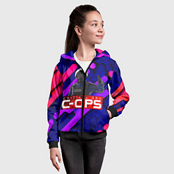 Толстовка на молнии детская C-OPS, цвет: 3D-черный — фото 2