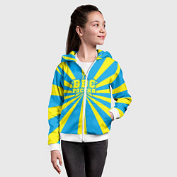 Толстовка на молнии детская ВВС России, цвет: 3D-белый — фото 2