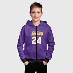 Толстовка на молнии детская Los Angeles Lakers Kobe Brya, цвет: 3D-черный — фото 2