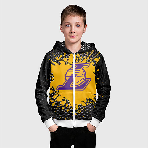 Детская толстовка на молнии Kobe Bryant / 3D-Белый – фото 3