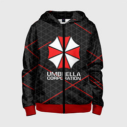 Толстовка на молнии детская UMBRELLA CORP, цвет: 3D-красный