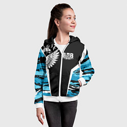 Толстовка на молнии детская Камуфляж ВДВ, цвет: 3D-белый — фото 2