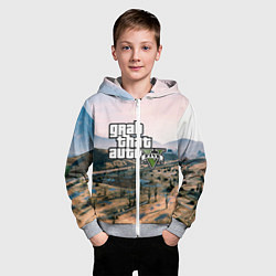 Толстовка на молнии детская Grand Theft Auto 5, цвет: 3D-меланж — фото 2