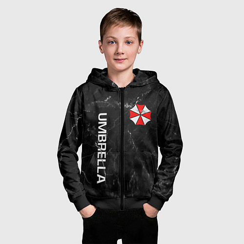 Детская толстовка на молнии UMBRELLA CORP / 3D-Черный – фото 3