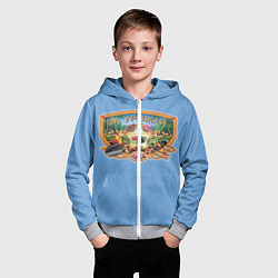 Толстовка на молнии детская Звезда Дачника, цвет: 3D-меланж — фото 2