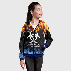 Толстовка на молнии детская UMBRELLA CORPORATION, цвет: 3D-синий — фото 2