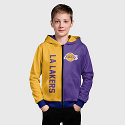 Толстовка на молнии детская LA LAKERS, цвет: 3D-синий — фото 2