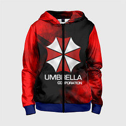 Толстовка на молнии детская UMBRELLA CORP, цвет: 3D-синий