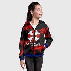 Толстовка на молнии детская UMBRELLA CORP, цвет: 3D-синий — фото 2