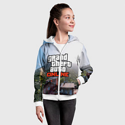 Толстовка на молнии детская GTA Online, цвет: 3D-белый — фото 2