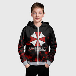 Толстовка на молнии детская UMBRELLA CORP, цвет: 3D-меланж — фото 2