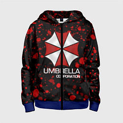 Толстовка на молнии детская UMBRELLA CORP, цвет: 3D-синий