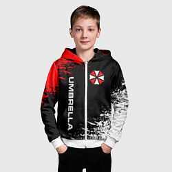 Толстовка на молнии детская UMBRELLA CORPORATION, цвет: 3D-белый — фото 2