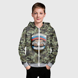 Толстовка на молнии детская Геймерские войска, цвет: 3D-меланж — фото 2