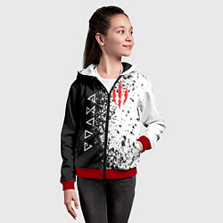 Толстовка на молнии детская THE WITCHER, цвет: 3D-красный — фото 2