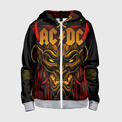 Толстовка на молнии детская ACDC, цвет: 3D-меланж