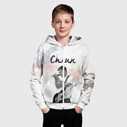 Толстовка на молнии детская Сплин, цвет: 3D-белый — фото 2