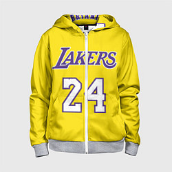 Толстовка на молнии детская Kobe Bryant 24, цвет: 3D-меланж