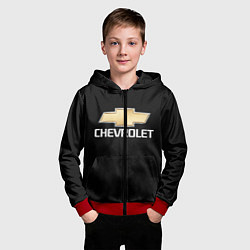 Толстовка на молнии детская CHEVROLET, цвет: 3D-красный — фото 2
